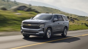 The 2022 Chevy Tahoe on the road