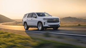 The 2024 Chevy Tahoe on the road