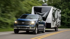 The 2024 Ford F-150 towing a camper