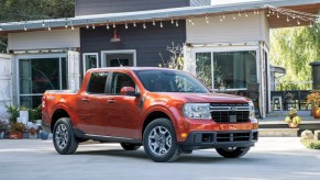 The 2024 Ford Maverick near a home