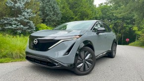 The 2024 Nissan Ariya by foliage