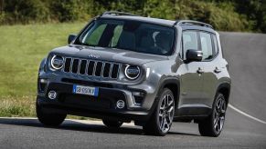 The Jeep Renegade 4xe on the road