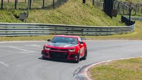 A sixth-generation Chevrolet Camaro ZL1 1LE at the Nürburgring.