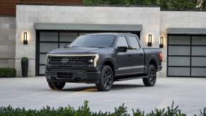 A 2024 Ford F-150 Lightning parked in the driveway