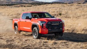 The 2024 Toyota Tundra off-roading in the desert