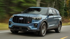 The 2025 Ford Explorer on the road