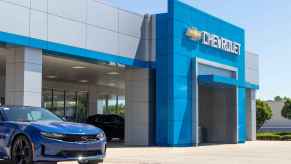 Chevrolet dealership exterior on a clear sunny day