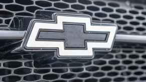 1996 Chevrolet Impala SS front grille emblem in close view