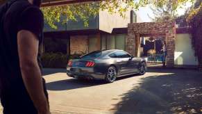 A used 2020 Ford Mustang shows off its S550 styling.