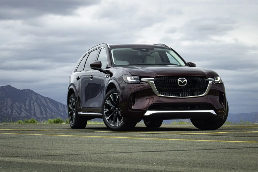 The 2024 Mazda CX-9 on the road