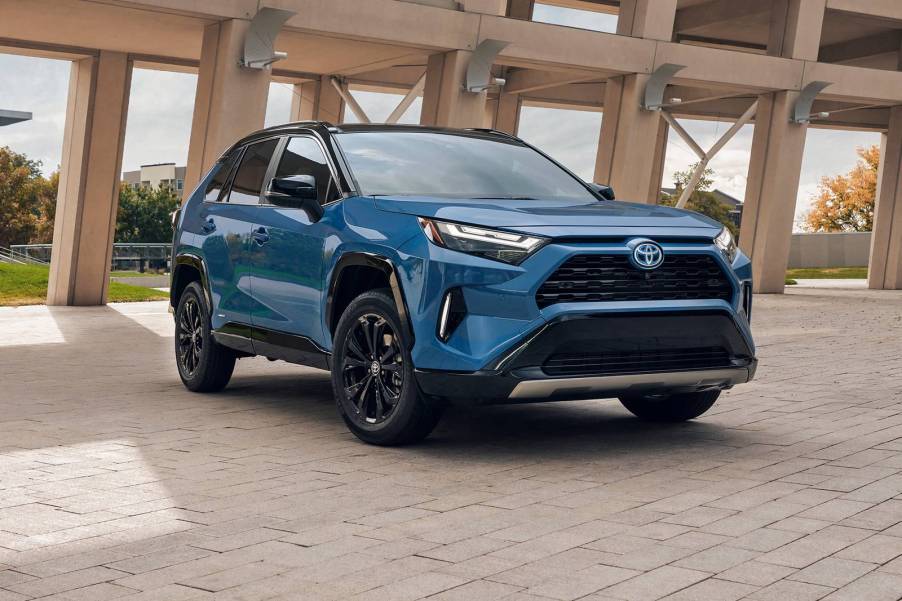 The 2024 Toyota RAV4 in a parking deck