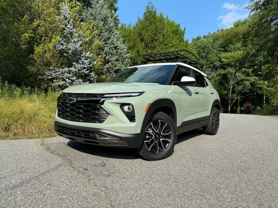 The 2024 Chevy Trailblazer Activ parked near trees