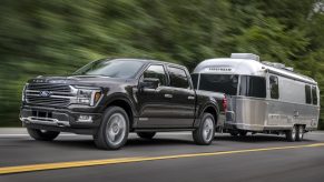 The 2024 Ford F-150 towing a trailer