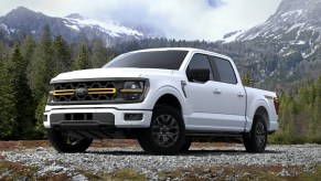 The 2024 Ford F-150 parked in gravel