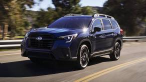 The 2024 Subaru Ascent on the road