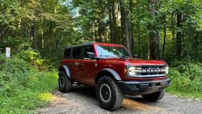 The 2024 Ford Bronco on a gravel road