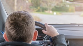 13-year-old boy driving his parents' Toyota Camry