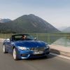 A BMW Z4, like the E89 model in the latest BMW recall, drives across a bridge.