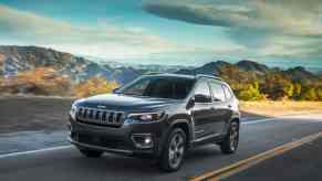 The 2022 Jeep Cherokee on the road