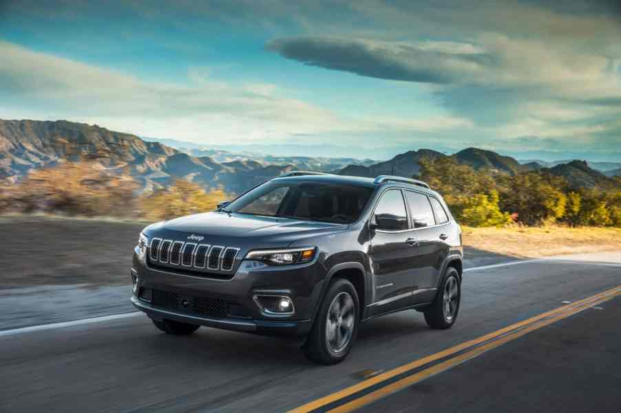 The 2022 Jeep Cherokee on the road