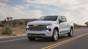 The 2024 Chevy Silverado 1500 on the road