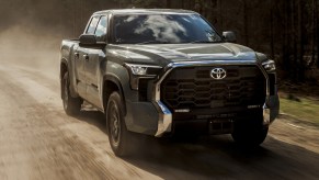 The 2024 Toyota Tundra on a gravel road