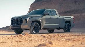 The 2024 Toyota Tundra off-roading in sand