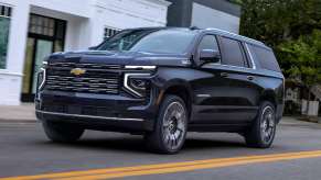 The 2025 Chevy Suburban on the road