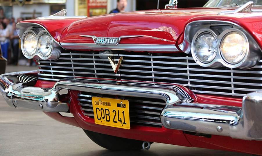 A red 1958 Plymouth Fury from 'Christine' is one of the quintessential scary movie cars.