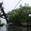 Power line fallen over in the street.