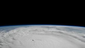 View of Hurricane Milton from the ISS as it approaches Florida on October 8, 2024