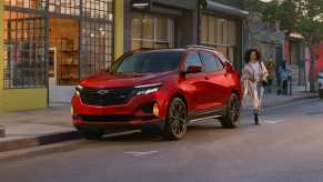 The 2024 Chevy Equinox parked in the city