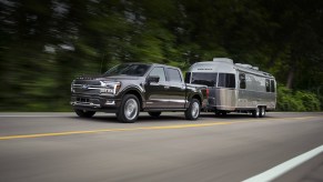 The 2024 Ford F-150 towing a trailer