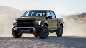 The 2024 Ford F-150 off-roading in the desert