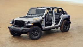 The 2024 Jeep Wrangler on the beach