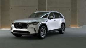 The 2024 Mazda CX-90 in a garage