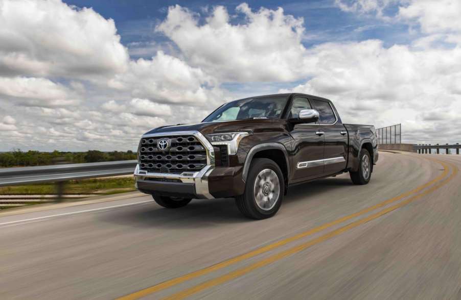 The 2024 Toyota Tundra on the road