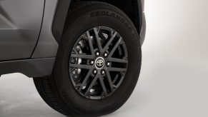 A 2024 Toyota Tundra tire in close view