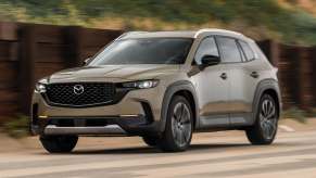 The 2025 Mazda CX-50 Hybrid on the road