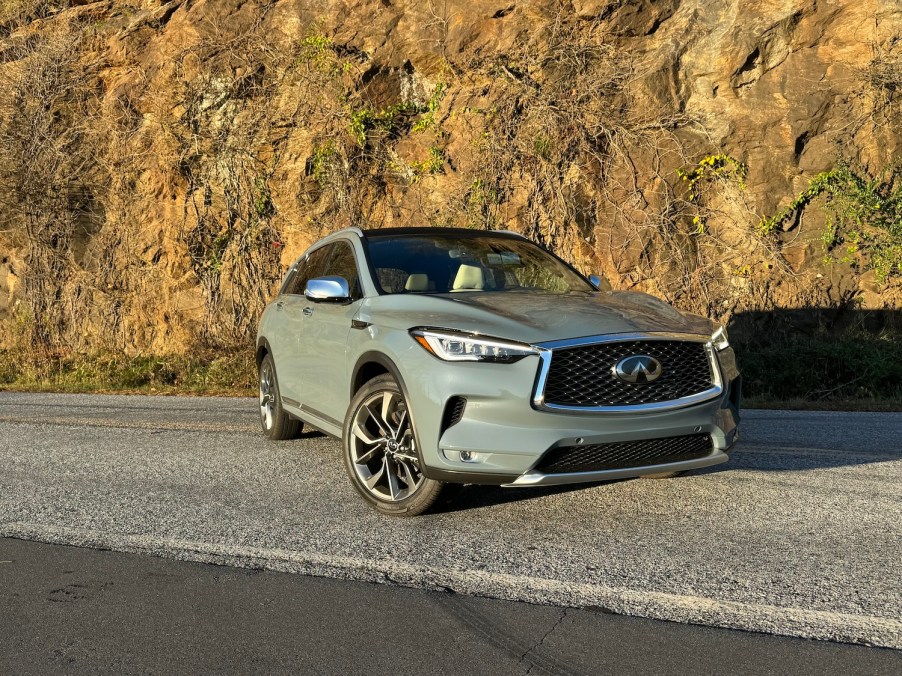 The 2024 Infiniti QX50 on the road