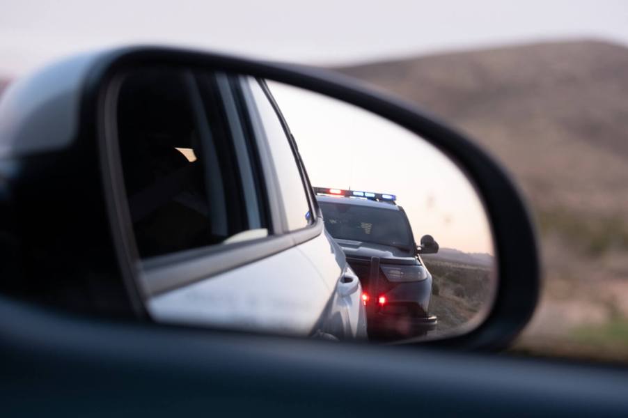 A traffic stop with a police officer may involve a field sobriety test.