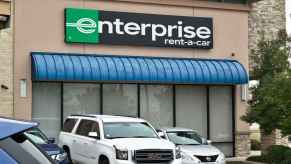 Enterprise rental car company branch exterior view