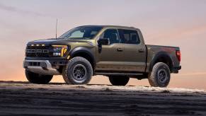 The 2024 Ford F-150 off-roading in sand