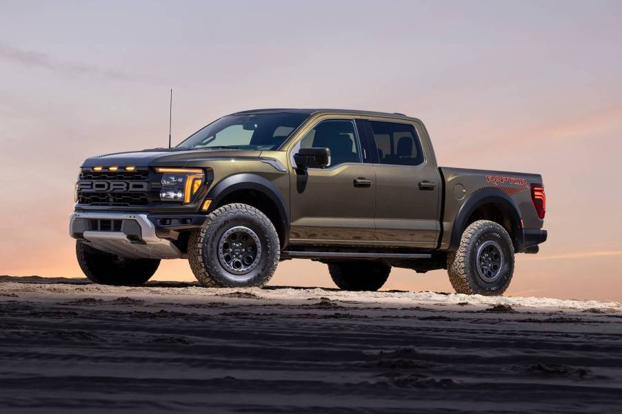 The 2024 Ford F-150 off-roading in sand