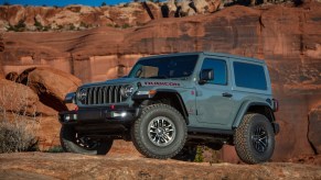 A 2025 Jeep Wrangler off-roading