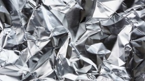 Crumpled aluminum foil texture