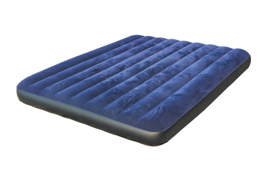 Blue Walmart air mattress on a white background