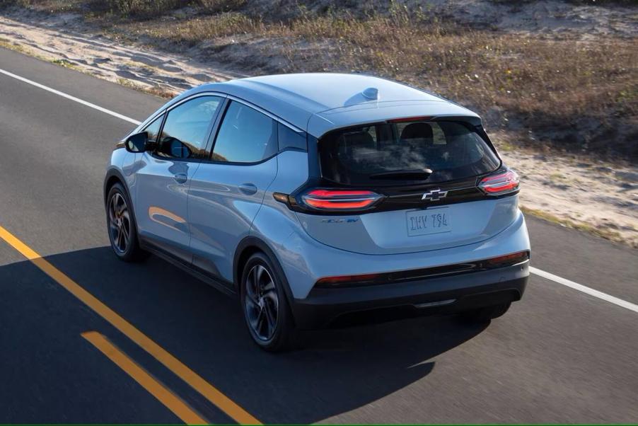 An Uber driver in a Chevrolet Bolt EV.