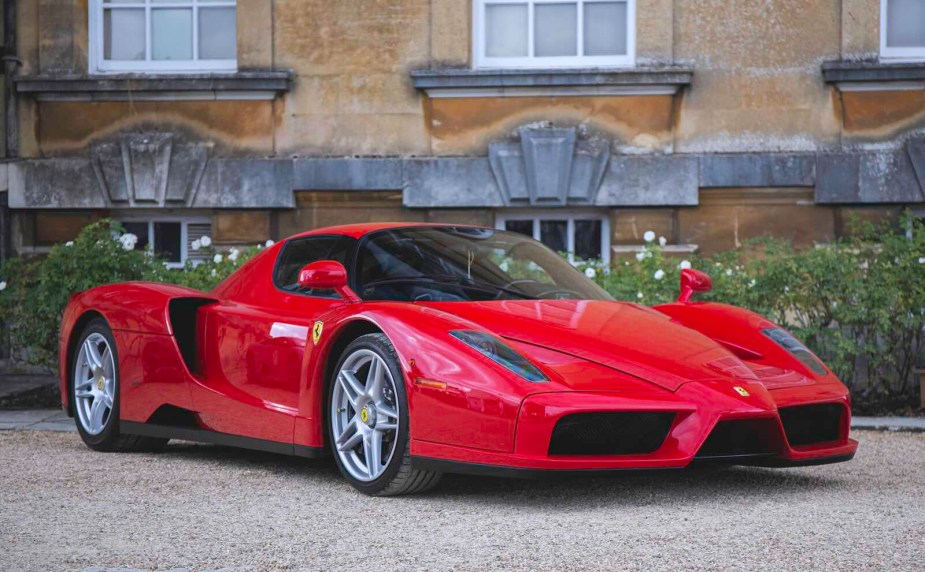 Red Ferrari Enzo supercar.