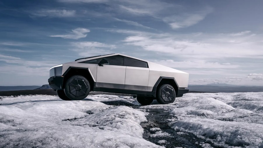 The Tesla Cybertruck off-roading